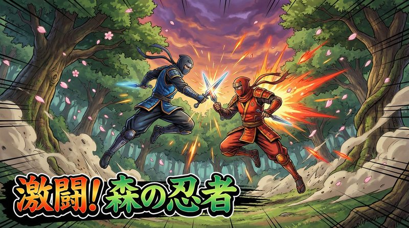 探花原创动作视频 - 忍者森林激战